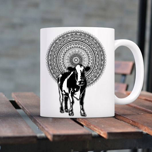 kubki Kubek z mandalą "Mandala nr 27, Krowa"