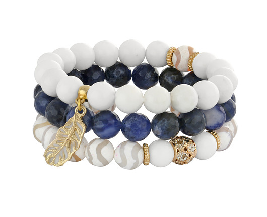 Sailing - white & navy blue. Lavoga