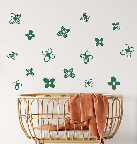 Naklejki na ścianę KWIATY RETRO 61sekunden