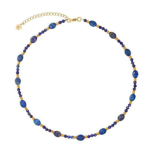 chokery Naszyjnik mix Lapis Lazuli x Hematyt - Złote
