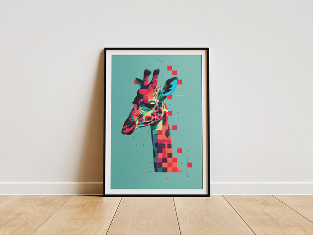 plakaty Plakat - żyrafa numer 1
