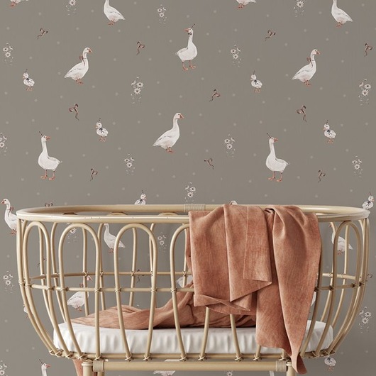 naklejki ścienne do pokoju dziecka Tapeta ścienna Gąski ciemne 53cm x 10m PZ