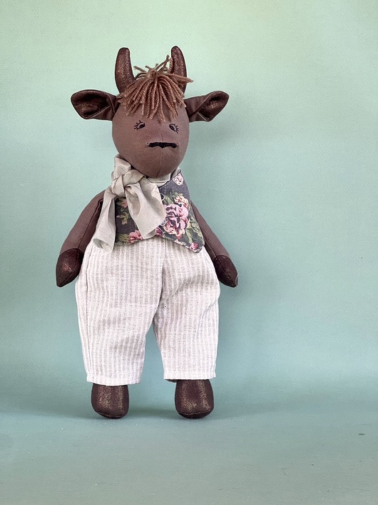 lalki Krówka Byk Diego lniana maskotka lalka