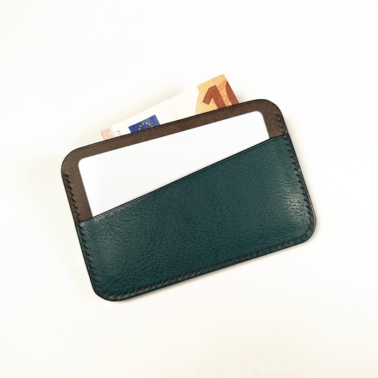 portfele męskie Etui na karty ręcznie robione ze skóry naturalnej