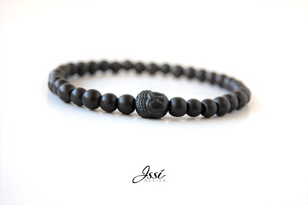 biżuteria męska Bransoletka męska STONE BUDDHA 6mm