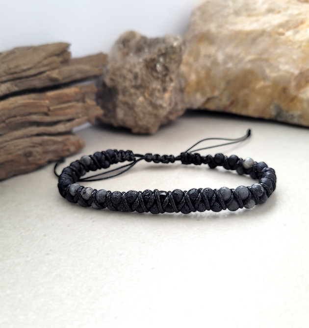 biżuteria męska Ochrona z Turmalinem - męska regulowana