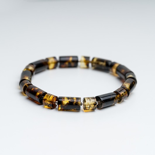 biżuteria męska Personalizowana Bransoletka męska bursztyn bałtycki