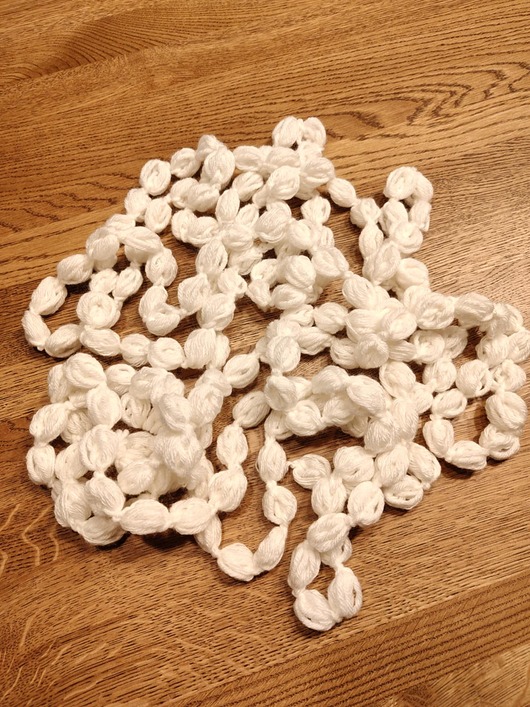 ozdoby choinkowe Szydełkowy łańcuch choinkowy - ozdoba świąteczna - dekoracja choinkowa