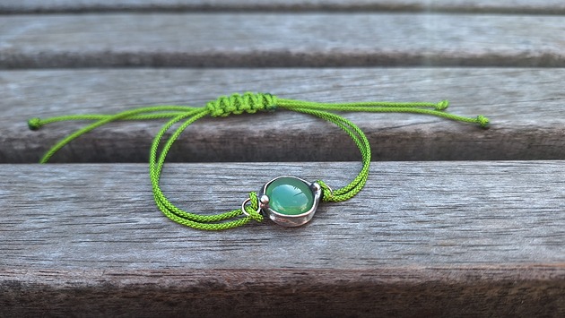 bransoletki wire wrapping Onyks  - bransoletka sznurkowa