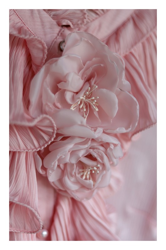 broszki Zestaw dwóch różowych broszek