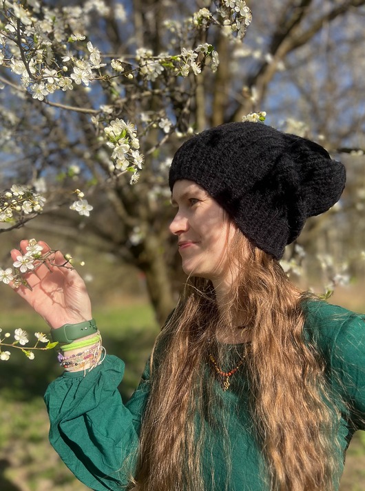 czapki damskie Przejściowa czapka Dimma z alpaki czarna