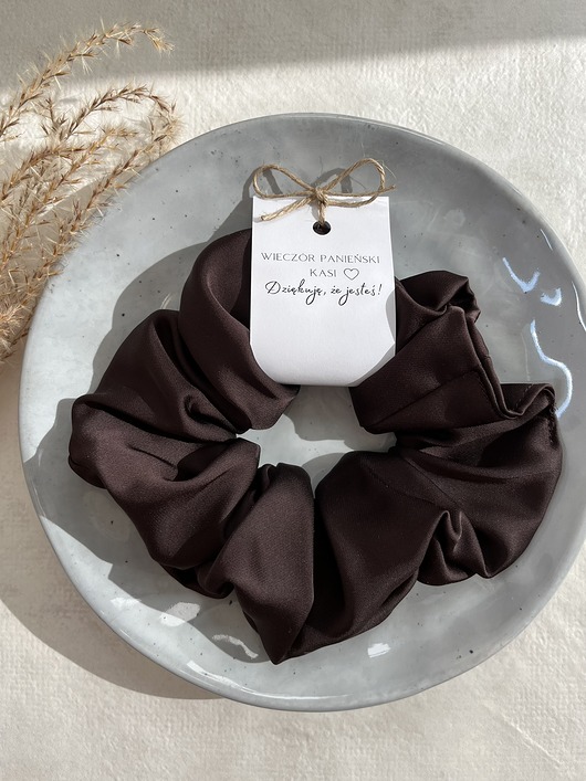 gumki do włosów Gumka scrunchie wieczór panieński Team Bride wzór 2