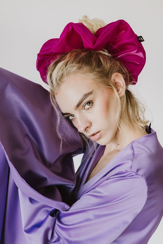 gumki do włosów Scrunchie Maxi Pink