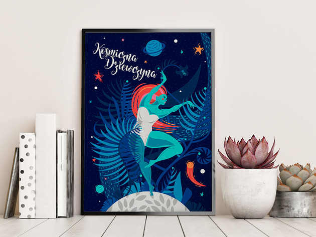 Plakat "Kosmiczna Dziewczyna" Patrycja Łata