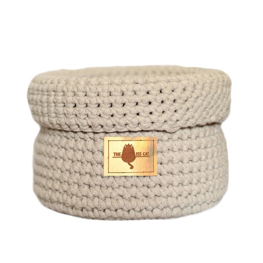 Zabawki dla zwierząt kosz na zabawki COTTON PLAYBOX beżowy