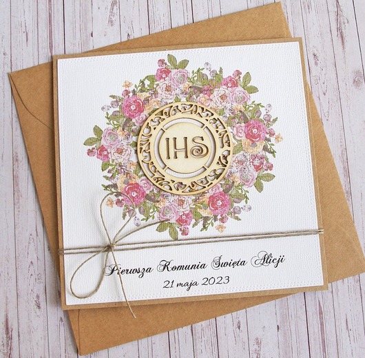 kartki na komunię Kartka, PERSONALIZACJA : I Komunia Święta