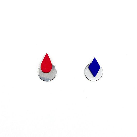 kolczyki drewniane Kolczyki Mini z blaszką