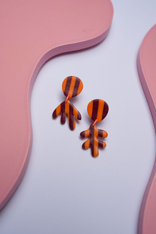 kolczyki z masy plastycznej Wiszące sztyfty Henri Matisse mini