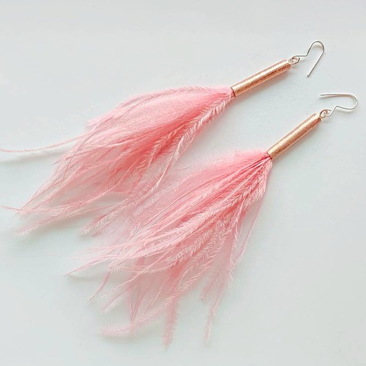 kolczyki z piórami PIÓRKO kolczyki