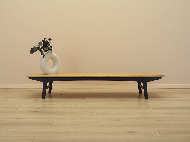komody Lowboard dębowy, duński design, lata 70, produkcja: Dania
