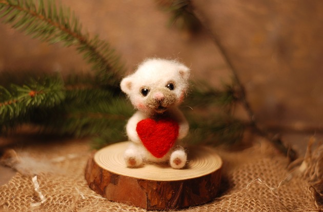 Biały Miś- zamówienie indywidualne BoboLobo Handicraft