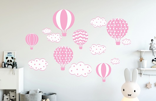 Naklejka ścienna dla dzieci balon balony chmury  madras24