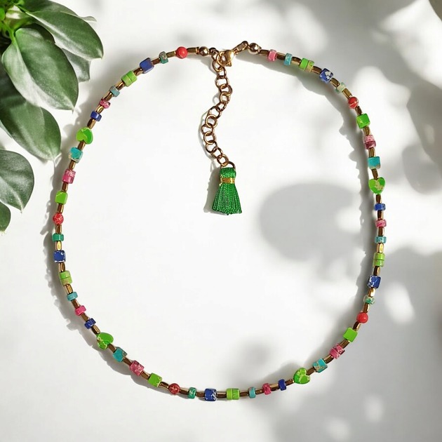 chokery Choker wakacyjny : jaspis cesarski : multicolor II