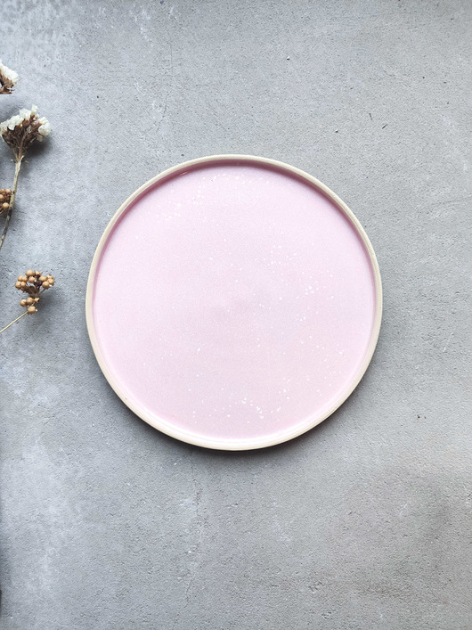 Ceramiczny talerz deserowy Pastel różowy POTPOTSTUDIO