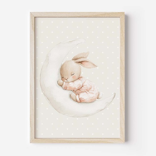 obrazy i plakaty do pokoju dziecięcego Plakat Na Ścianę Dla Dziewczynki Różowe króliczki nr. 2