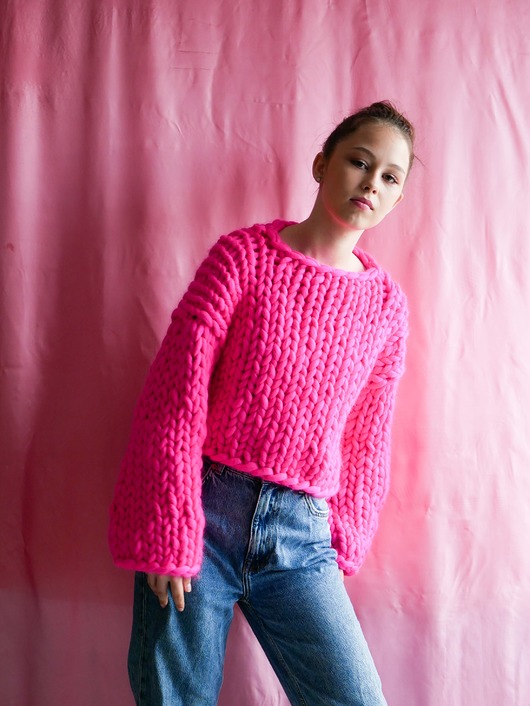 swetry damskie  100% Merino sweter na drutach