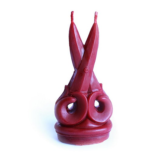 świeczniki i świece Świeca intencyjna czerwone nożyce