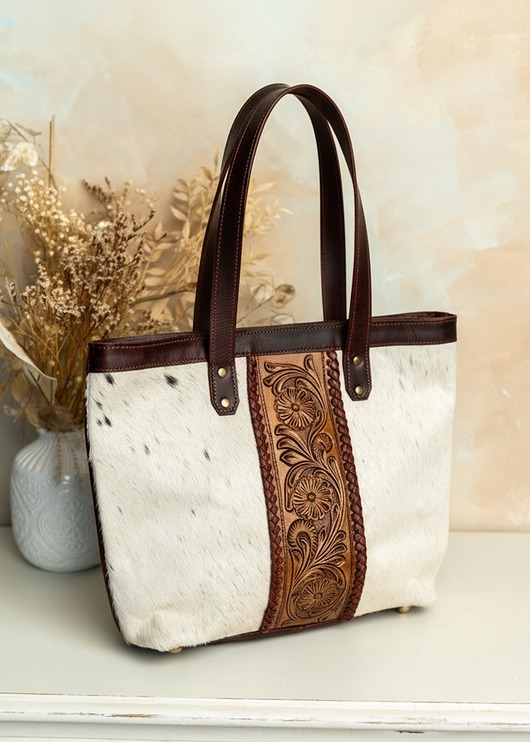 torby na ramię Torebka skórzana ręcznie robiona z rzeźbieniem Nawa