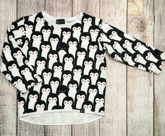 Asymetryczna bluza w pingwiny  KG Handmade