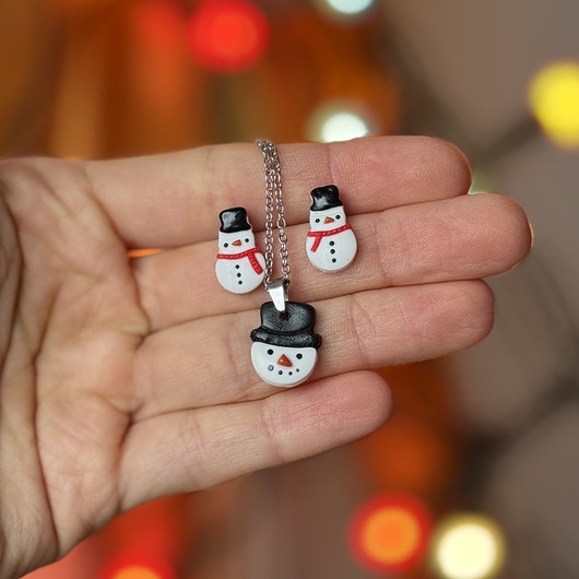 komplet biżuterii ZESTAW- BAŁWANKI stal chirurgiczna pomysł na prezent