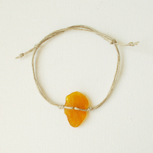 bransoletki na sznurku Surowy bursztyn No 5 Bransoletka