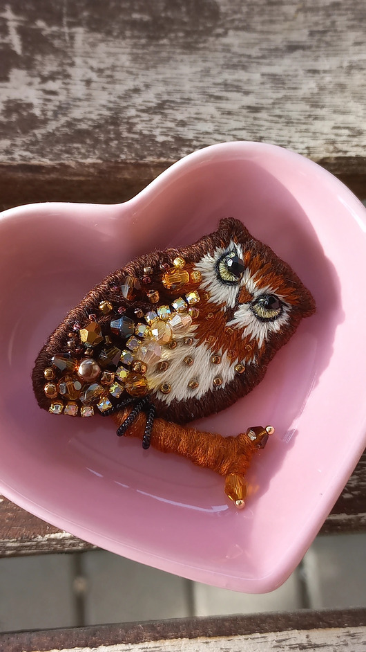 broszki Broszka sowa