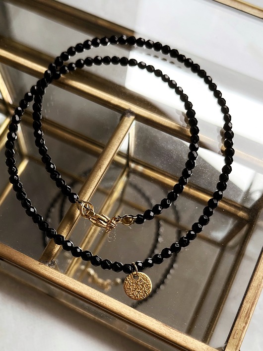 chokery Choker - onyks z zawieszką
