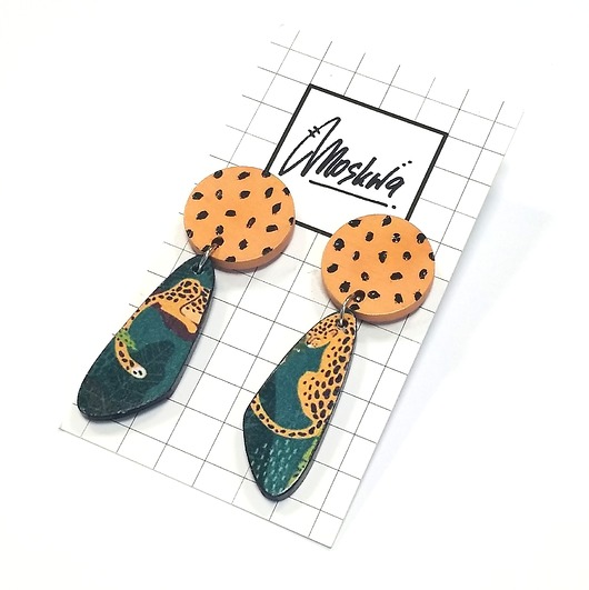 Kolczyki wiszące dżungla boho mojamoskwa