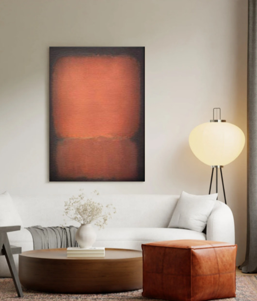 grafiki i ilustracje PLAKAT abstrakcyjny Rothko kolorowa abstrakcja  beż brąz