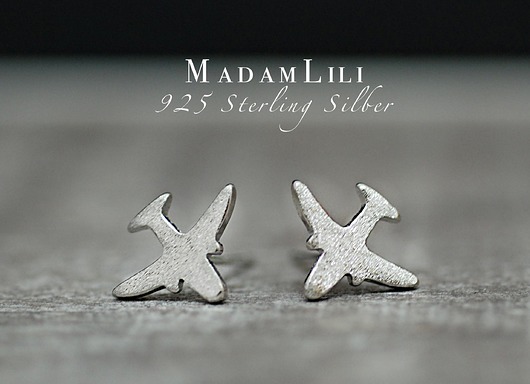 925 srebrne mini kolczyki "Podróżnik"  MadamLili