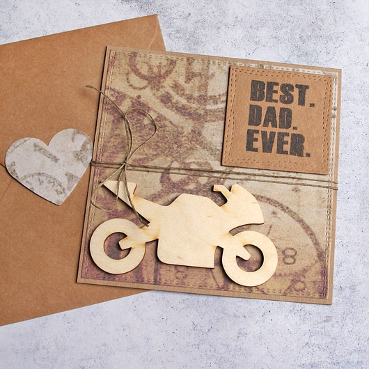 kartki scrapbooking Dla Taty :: kartka dla taty-motocyklisty