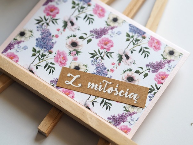 kartki scrapbooking Kartka handmade Z miłością