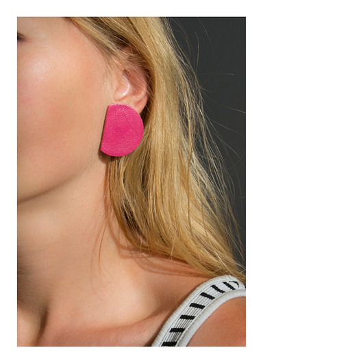 kolczyki - inne 80s . fuksja