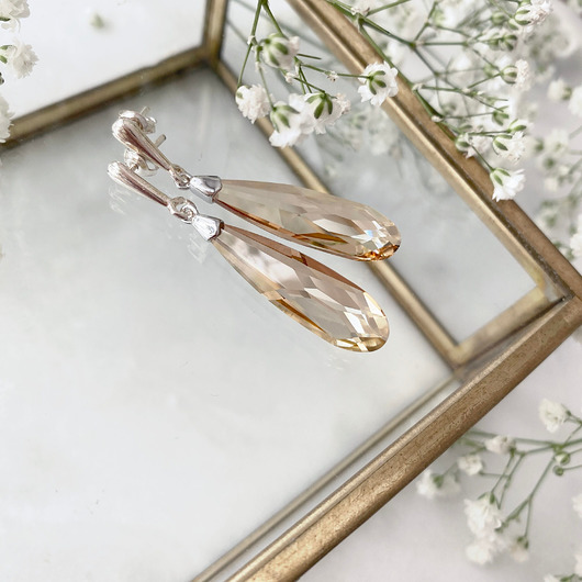 kolczyki swarovski Vive-Kolczyki ślubne z kryształami Swarovskiego