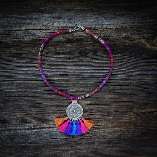 Etniczny naszyjnik z chwostami Mró Soutache