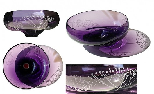 fioletowa łąka Borowska Glass Design