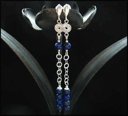 Kolczyki LUXURY- Long Lapis Little Dreamer