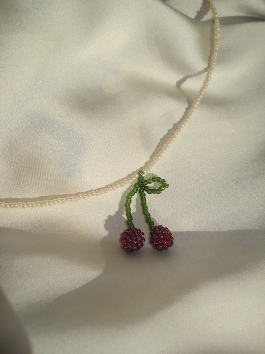 chokery Naszyjnik - ciliegie bordeaux