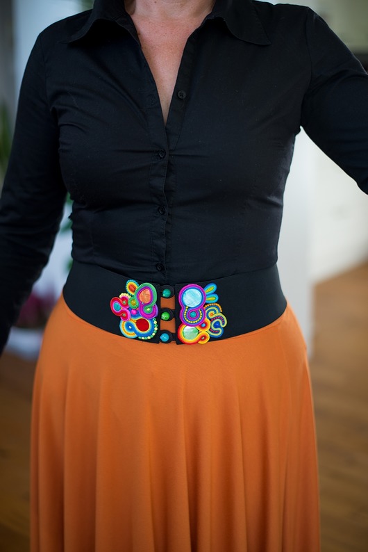 paski damskie Na zamówienie-  elastyczny pasek z klamrą sutasz