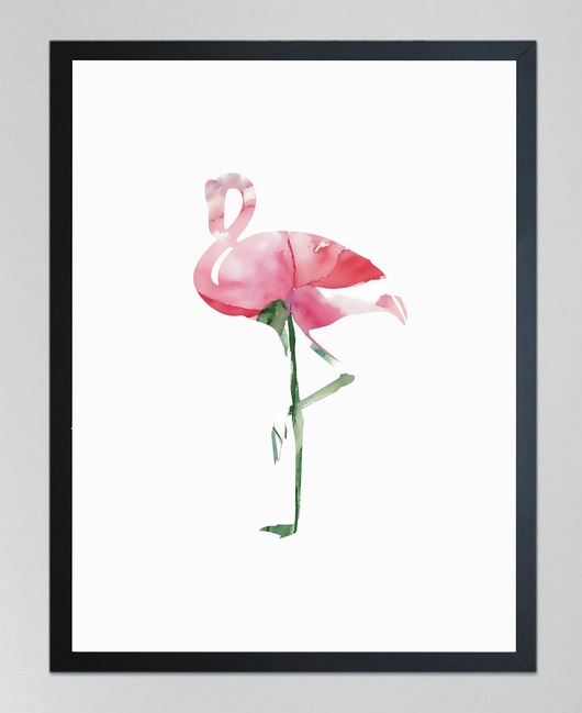 FLAMING- poster 50x70, seria PTAKI KOKO by HOKO